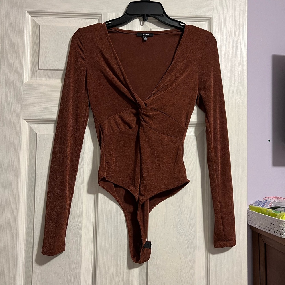 Brown metallic bodysuit